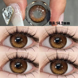 1Pair Color Contact Lens Pupils Nature High Quality Myopic Blue Black Eyes - 0.00 to- 8.00 Diopter Lenses