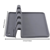 Multi-functional Silicone Kitchen Tool Holder for Spoon, Ladle, Spatula, Chopsticks and Scraper, Easy Storage Rack and Holder