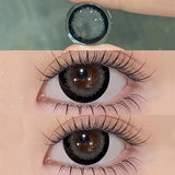 2Pcs Yearly Color Contact Lenses Soft Circular Beauty Pupil Lenses Gray Brown Eyes Black Makeup Blue Lens Fast Shipping
