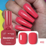 Single-use gel nail polish, 15ml each, requires LED lighting, solid color, a must-have for manicures | Vibrant nail colors | Nai