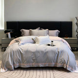 Luxury 1000TC Lyocell Cotton Jacquard Soft Silky Bedding Set Queen King Size Duvet Cover Bed Sheet/Fitted Sheet Pillowcases 4Pcs