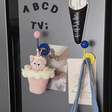 Non perforated magnetic hook for bathroom and kitchen, strong and seamless magnetic suction hook for refrigerator