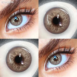 Unspoken Brown Yearly Disposable Colored Contacts Lenses for Eyes Daily Dating Makeup 14.2mm Soft Cosmetic Beauty Lens