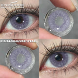 1 Pair Colorful Contact Lenses for Eyes Fashion Natural Gray Pupils Beauty Makeup Purple Color Lens Brown Eye Contacts