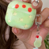 Cute Avocado cherry stars imd earphone case shiny wireless bluetooth charging box for apple airpods 4  2 pro 2nd 3 1 cover