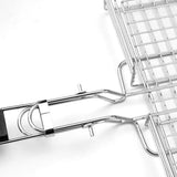 BBQ Tools Folding Fish Grill Basket Extra Large Detachable BBQ Rack Thicken with Handle Barbecue Mesh Mat Camping