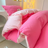 Japan Style Bedding Set Plaid Duvet Cover Set With Sheet Bedroom Decor Skin Friendly King Single Double Bedding Set Home Textile