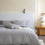 Japanese Minimalism Cotton Bedding Sets Duvet Cover Sheet Pillowcase 4in1 Underwear Bed Linens