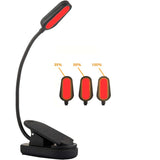 620nm Red Clip-On Book Light Rechargeable Portable Reading Light No Blue Light Eye Care for Bedtime Migraine Relief Night Light