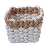 Woven Basket Makeup Basket Organization Bin Multipurpose Handwoven Decorative Sundries Baskets for Makeup Bathroom Closet