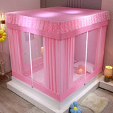 Modern Style Home Mosquito Net Double Bed Full Bottom Baby Anti-fall Mosquito Net Tent 2 Layers for Four Seasons