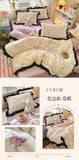 Korean Princess Style 4Pcs Floral Ruffles Bedding Set Single Queen Size Soft Skin-friendly Washed Cotton Duvet Cover Pillowcase