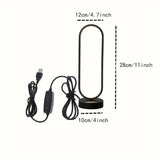 1pc USB-Powered LED Night Light-10 levels Adjustable Brightness,3 type Lighting Circular Desk Lamp For Bedroom,Living Room,Study