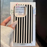 Luxury Double Color Contrast Stripe Case for iPhone 17 16 15 Pro Max 14 Plus 12 13 11 Colorful Lichee Leather Shockproof Cover