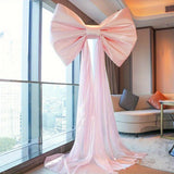 Ikeehome  1pc Giant Pink Bow Party Decoration, Elegant Festival Event Decoration Polyester Pendant Suitable for Weddings and Celebrations