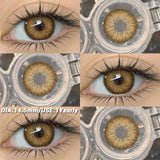 1 pair Brown Natural Color Contact Lenses for Eyes RIYADH Series Softlenses Korean Eye Makeup Fashion Blue Color Lenses