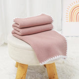 Baby Blankets Knitted Newborn Boy Girl Bedding Quilt 90*70CM Plaid Infant Stroller Swaddle Envelop Wrap Fashion Solid Super Soft