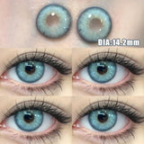 2pcs Color Contact Lenses Pupil Blue Nature High Quality Myopic  Lens Green  Eyes Beauty Makeup Lens Yearly Free Delivery