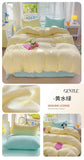 Solid Color Bedding Set Kids Twin Full Queen Size Washed Cotton Single Couple Duvet Cover Set Quilt Cover Pillowcases Bed Linen