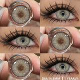 Colored Contact Lenses for Eyes 1pair Gray Pupils Lens Blue Eye Lenses Brown Lens Yearly Green Contacts Cosmetic Lenses