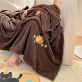 New winter warm thickened three-dimensional towel embroidered triangular needle blanket one blanket multi-purpose