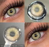 1 Pair Blue Eye Lenses Korean Natural Contact Softlens Color Eye Makeup Contacts Gray Beautiful Pupil Yearly Cosmetics