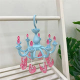 Plastic Princess Style Beautiful Drying Rack Multi-functional Underwear Socks Clip Clothes Hanger Dryer Towels Cloth Drying Rack