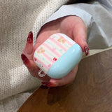 New Cartoon Cute Bear Bowknot Silicone Shockproof Protection Case for AirPods Pro 2 for AirPods 4 3 2 1 Soft Cover Cake Pendant