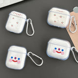 Transparet Cherry Smile Silicone Case For AirPods 4 2024 Earphone Cover for Apple Airpod Pro 1 2 3 4th Gen Protective Case Hook