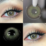 Small Pupil Brown Grey Colored Contact Lenses 1Pair Beauty Cosmetic Yearly Use Color Contacts Eyes Fashion Makeup Lens