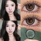 2Pcs Yearly Color Contact Lenses Soft Circular Beauty Pupil Lenses Gray Brown Eyes Black Makeup Blue Lens Fast Shipping
