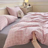 Class A Pure Cotton Printed Checkered Quilt Cover All-cotton Yarn-dyed Washed Single Duvet Cover 160x210 Bedding