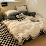 Bedclothes Lace Style Bed Sheets Set Skin-friendly Bedding Set Single Double King Duvet Cover Bed Linen Set For Girls
