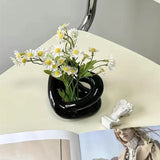 Nordic Style Ceramic Toothbrush Holder Bathroom Desktop Organizer Dried Flower Makeup Brush Organizer