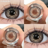 1pair Colorcon Contact Lenses for Eyes High Quality Soft Natural Contact Lenses Gray Beautiful Pupil Lens Blue Eye Lens