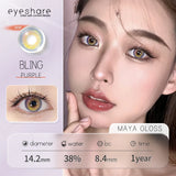 1Pair Colorcon Colored Contact Lenses for Eyes Blue Eye Lenses Purple Pupils Lens Gray Contacts Yearly Beautiful Pupils