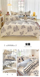100% Cotton Four Piece Set Soft Skin-friendly Duvet Cover Set Single Couple Flower Printed Comforter Bedding Set for Adults Kids