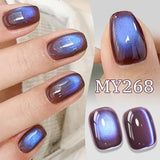 10ml Imperial Green Cat Magnetic Gel Nail Polish Spring Summer Sparkling Glass Bead Soak Off Christmas Decoration