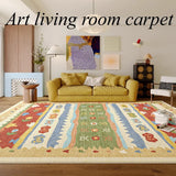 Carpet for Living Room Creative Art Floral Print Large Area Bedroom Rug Fashion Light Luxury Home Decoration Coffee Table Mat 러그