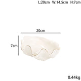 Ceramic Plate Seashell Fruit Bowl Mussel Candy Box Desktop Storage Container Jewelry Tray Home Decoration
