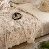 Korean 100% Cotton Summer Quilt Cool Feeling Quilt Bare Sleeping Skin-Friendly For Women Romantic Bedroom Decor Queen Size