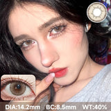 2pcs Half-Year Colored Contacts Big Diameter High Moisture Lenses for Daily Cosplay Role Play Brown Purple Blue Grey S