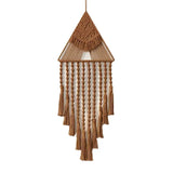 Minimalist Modern Style Hand Knitting Pendant Tassel Cotton Pendant Creativity Home Decoration Bedroom Door Decorative Brown