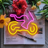 Chi-buy LED Neon Motorcycle USB Powered Neon Signs Night Light 3D Wall Art Bedroom Living Room Decor Lamp Signs