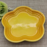 Plum Blossom Small Plate 14cm Sauce Plates French Cool Color Cake Dish Gradual Spit Bone Dishs Tableware Ceramic Dessert