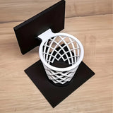 Creative Basketball Hoop Pen Holder Stationery Organizer Pencil Stand Makeup Brush Storage Box Desk Decor School Office Supplies