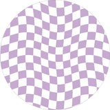 Ikeehome  Irregular Checkerboard Bedroom Rug Round Simple Design Solid Color IG Fashion Living Room Carpet Polyester Cute Decoration Home