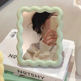 Creative Candy Color Makeup Mirror High-definition Adjustable Folding Mirror Thickened Beauty Mirror Home Bedroom Desktop
