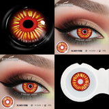 1pair Halloween Color Contact Lenses Cosplay Contact Lenses Anime Red Eye Lenses Blue Makeup Contact Lens Yellow Lenses