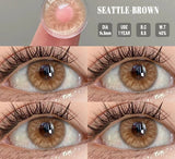 1 Pair Colored Contact Lenses for Eyes Natural Fashion Lenses Gray Beauty Pupils Blue Eye Lenses Cosmetics Soft Lenses